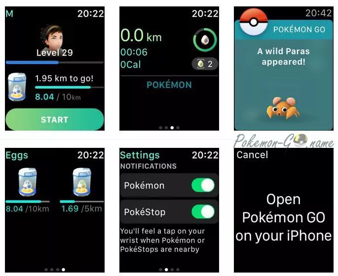 Trabalhe o Apple Watch com Pokémon GO