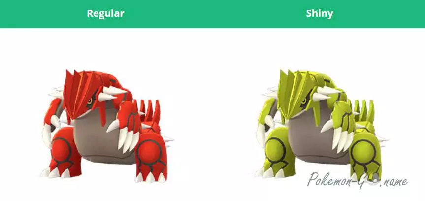 Błyszczący Pokemon Groudon