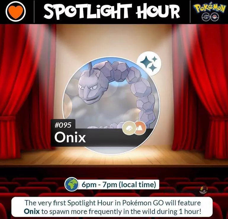 Pokemon Onix Spotlight Hour