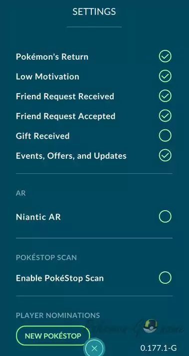 Pokestop Scan Settings