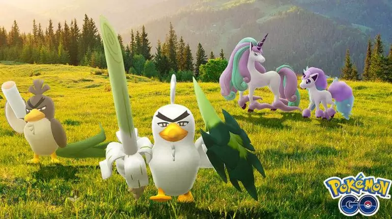 Pokemon GO 中的 Galar Ponita 和 Galar Farfetch