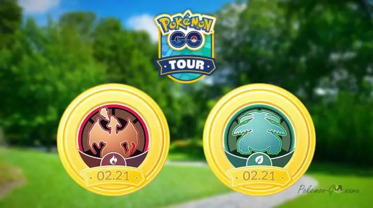 Выбор версии Pokemon GO Kanto Tour 2021 года - зеленая или красная