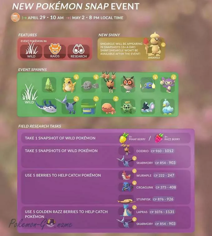 Праздник New Pokemon Snap 2021 в Покемон ГО