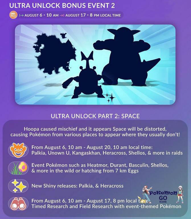 Pokemon GO Ultra Unlock Bonus Event - Space