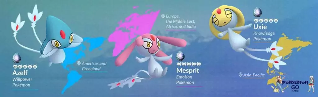 Как найти Mesprit, Uxie, Azelf в Pokemon GO