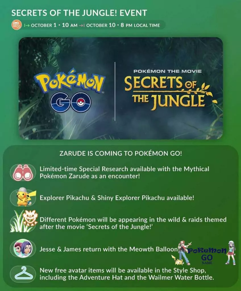 Pokemon GO Secrets of the Jungle Event Guide
