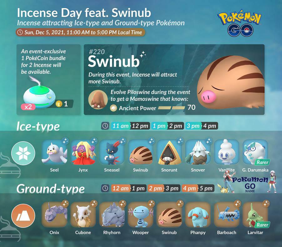 Incense Day Event - Pokemon Swinub