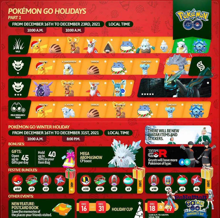 Pokemon GO Holiday 2021 Event Guide - Part 1
