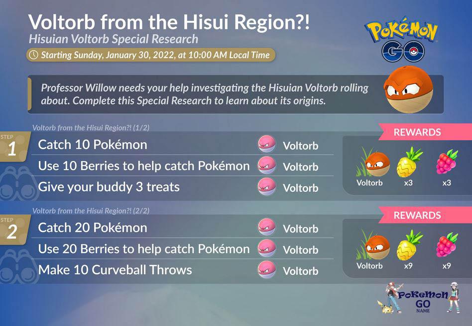 Pokemon GO Special Research Hisuian Voltorb