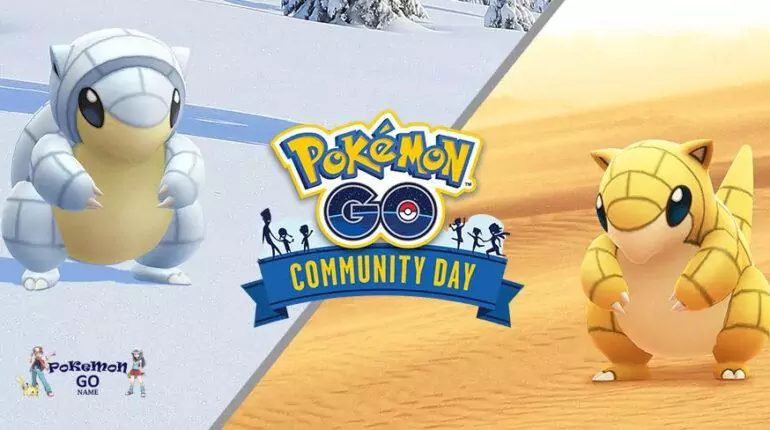 วันชุมชน Sandshrew ใน Pokémon GO - มีนาคม 2022