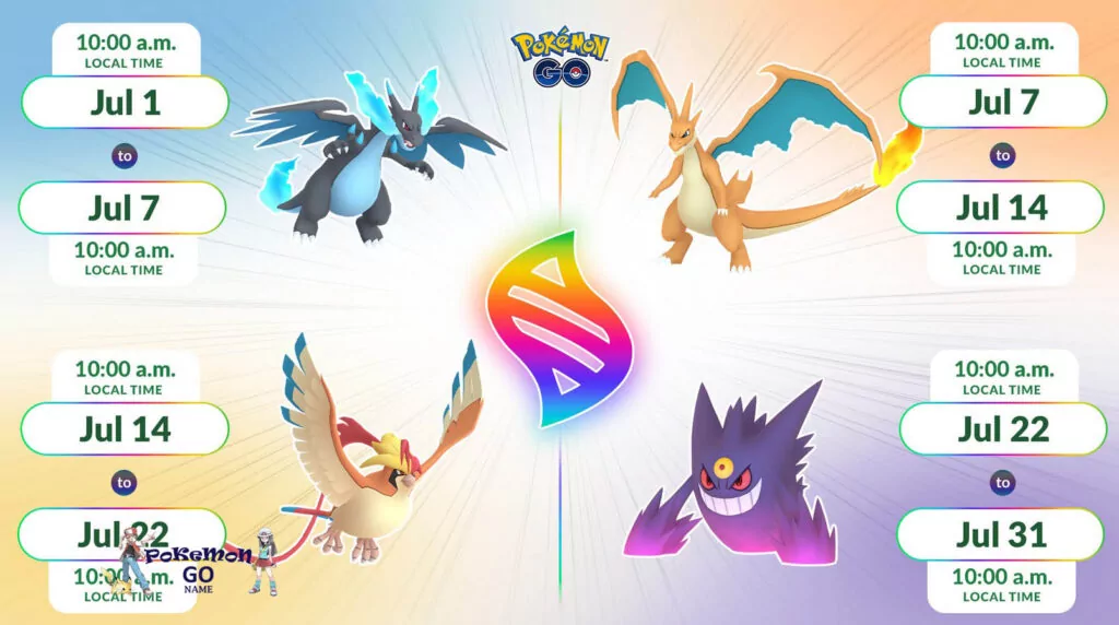 Мега Покемоны в рейдах Pokemon GO - Июль 2022