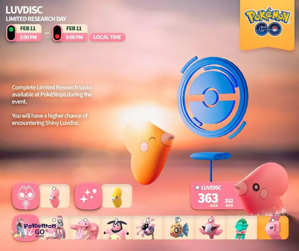 Dia de Pesquisa Limitada 2023 - Pokémon Luvdisc