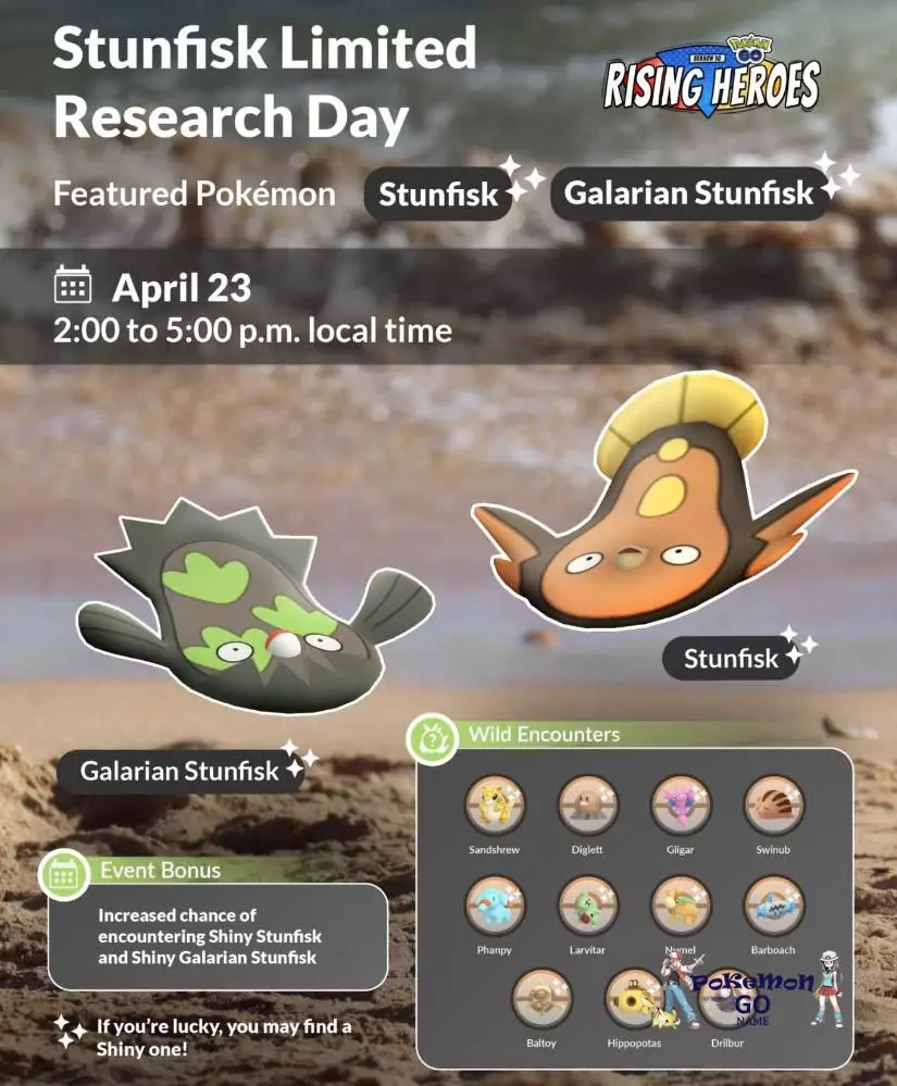 Limited Research Day 2023 — Pokémon Stunfisk