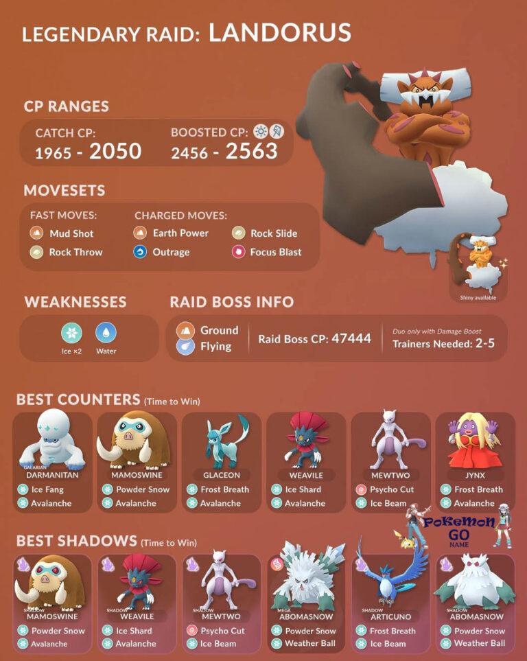 Рейд час Ландоруса 12 апреля 2023 года - Pokemon-GO.Name