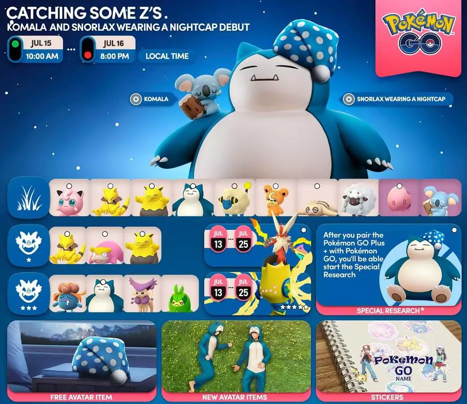 Pokemon GO Catching Some Z’s 2023 Event Guide