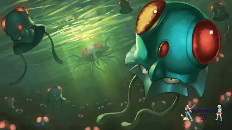 Tentacool Spotlight Hour in augustus 2023 bij Pokémon GO