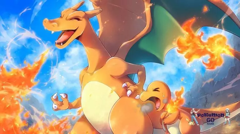 Pokemon GO Pokestop Showcase Charmander & Charizard - 2 сентября 2023 года