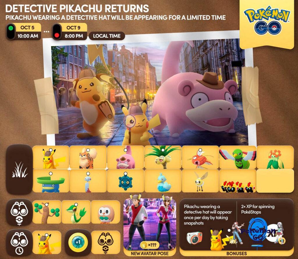 Pokemon GO Detective Pikachu Returns 2023 Full Event Guide