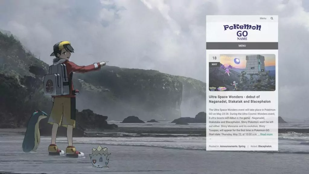 Pokemon-GO.Name — сайт игры Покемон ГО и его команда