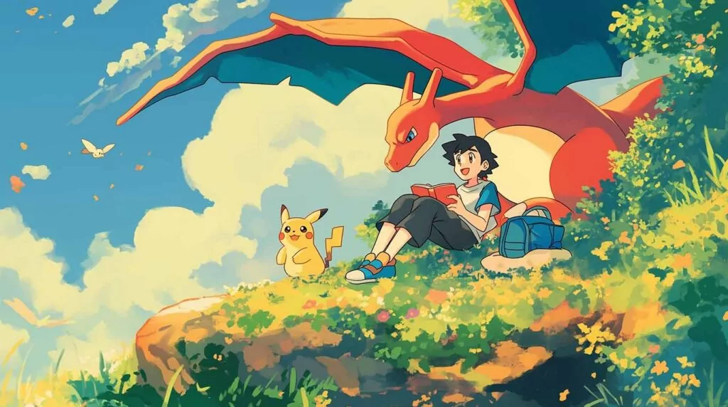 Pikachu and Charizard