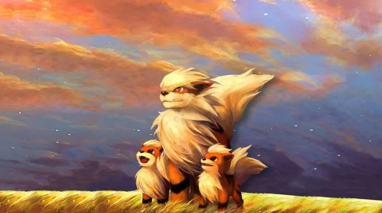 Growlithe and Arcanine