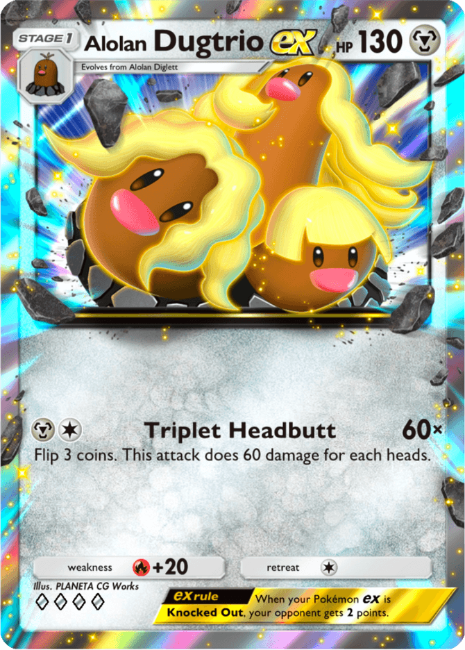 Alolan Dugtrio ex - card A4b-251 in Pokémon TCG Pocket