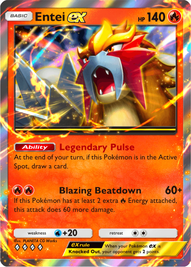 Entei ex - card A4a-010 in Pokémon TCG Pocket