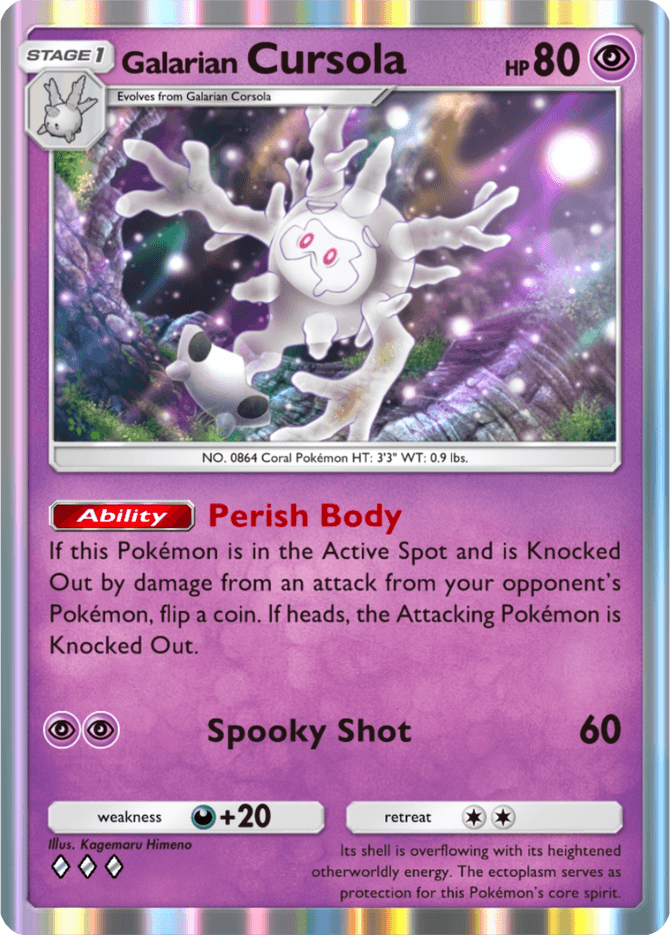 Galarian Cursola - card A4a-035 in Pokémon TCG Pocket