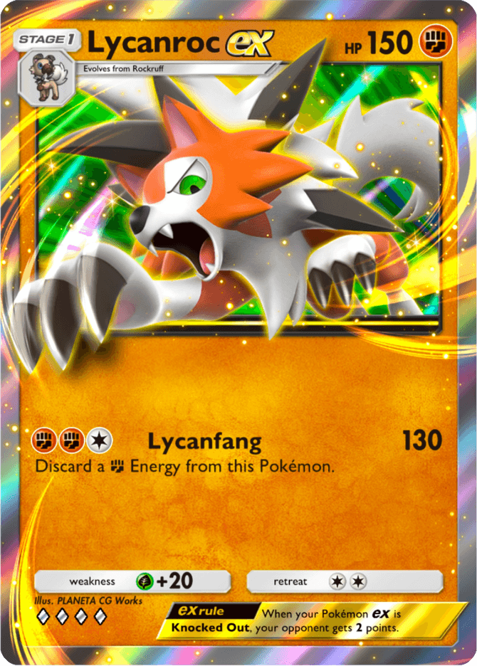 Lycanroc ex - card A4b-222 in Pokémon TCG Pocket