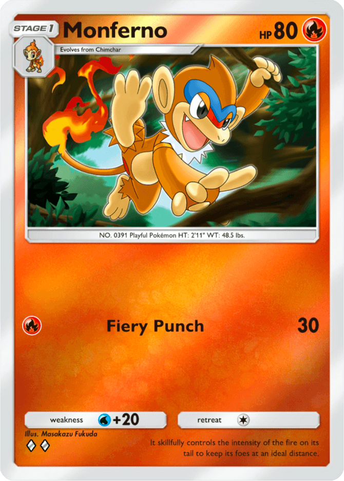 Monferno - card A4b-074 in Pokémon TCG Pocket