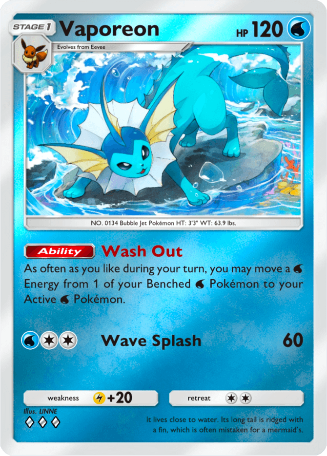 Vaporeon - card A4b-100 in Pokémon TCG Pocket