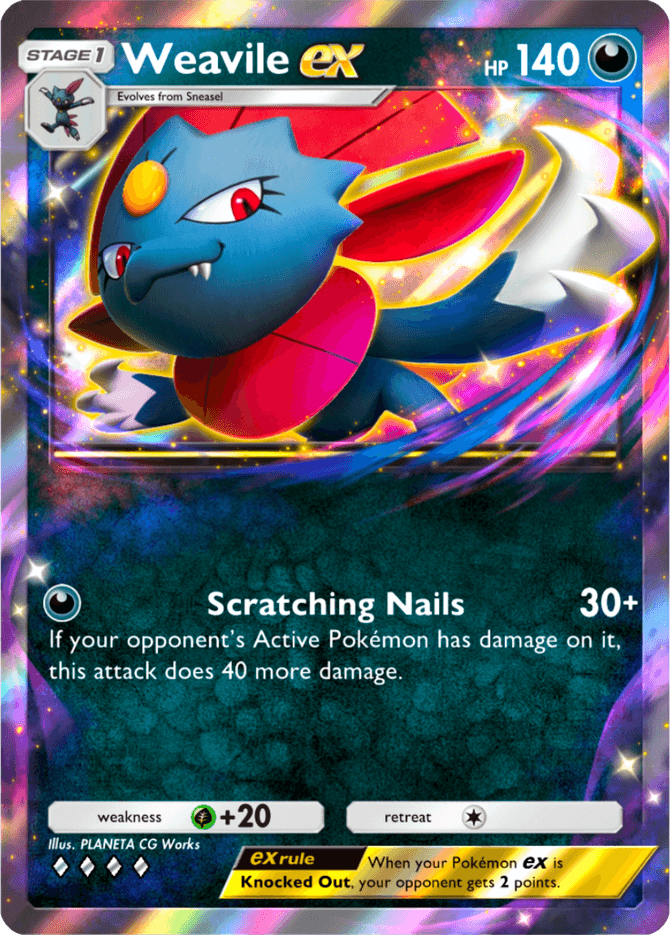 Weavile ex - card A4b-244 in Pokémon TCG Pocket