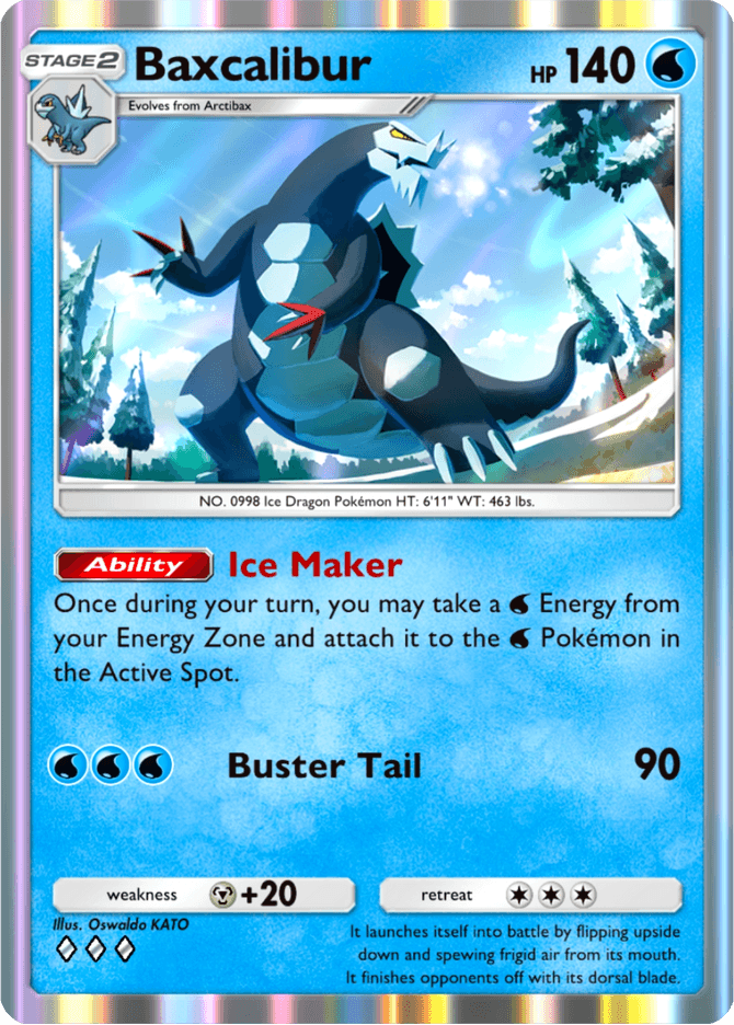 Baxcalibur - card B2a-036 in Pokémon TCG Pocket