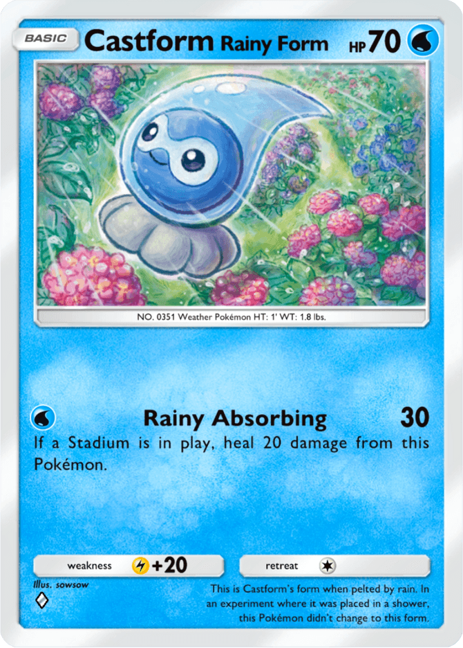 Castform Rainy Form - card B3-040 in Pokémon TCG Pocket