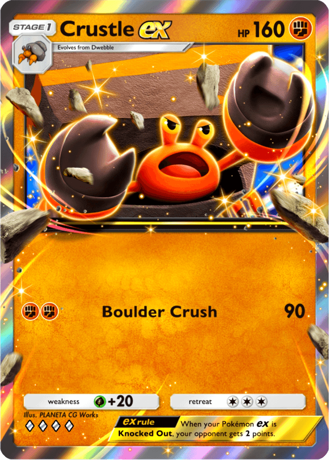 Crustle ex - card B3-088 in Pokémon TCG Pocket