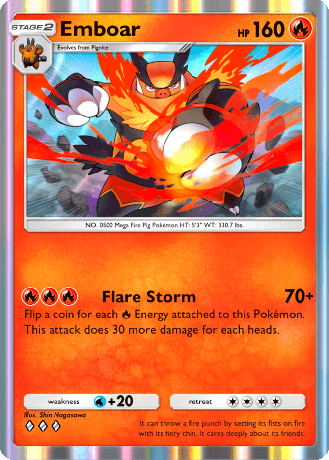 Emboar - card B3-028 in Pokémon TCG Pocket