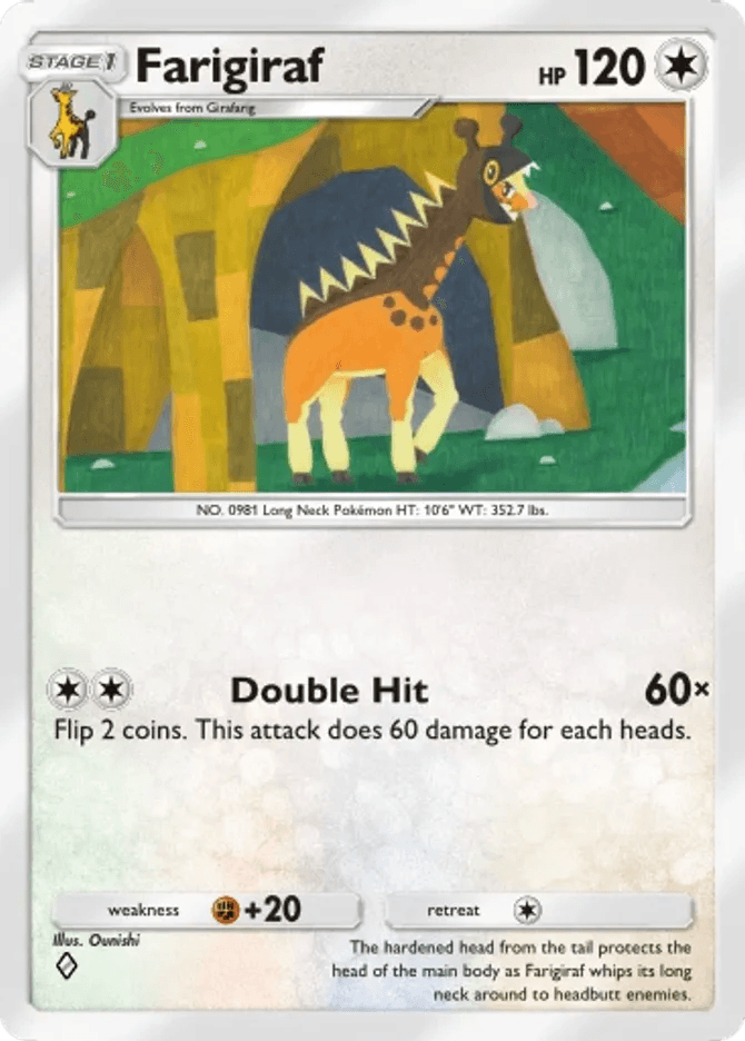 Farigiraf - card B3a-058 in Pokémon TCG Pocket