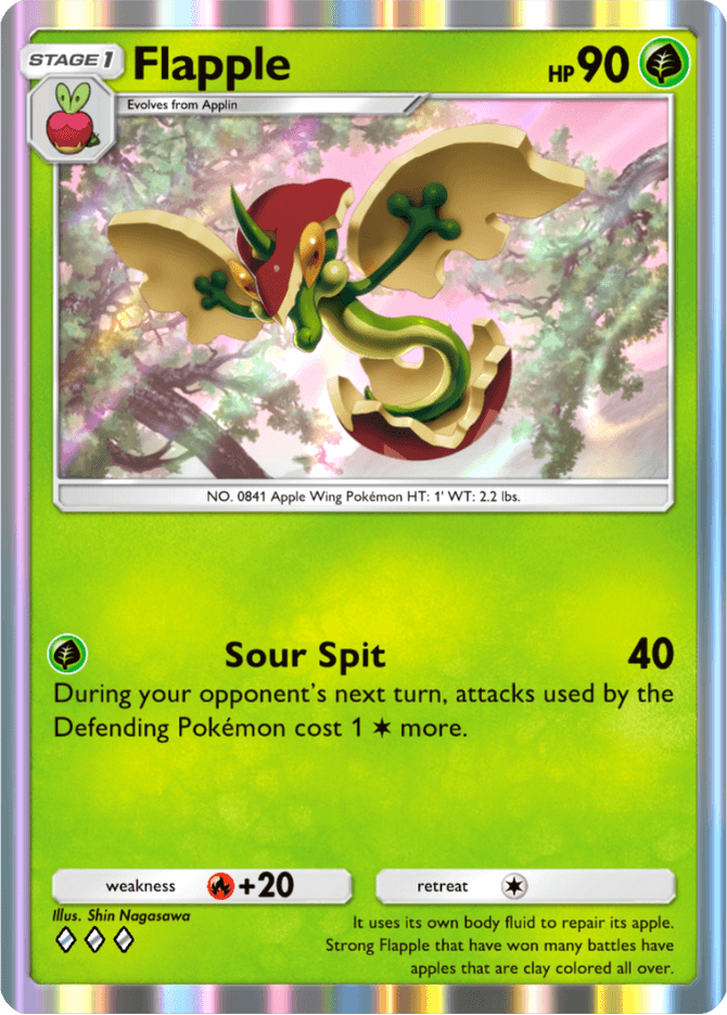 Flapple - card B3-020 in Pokémon TCG Pocket