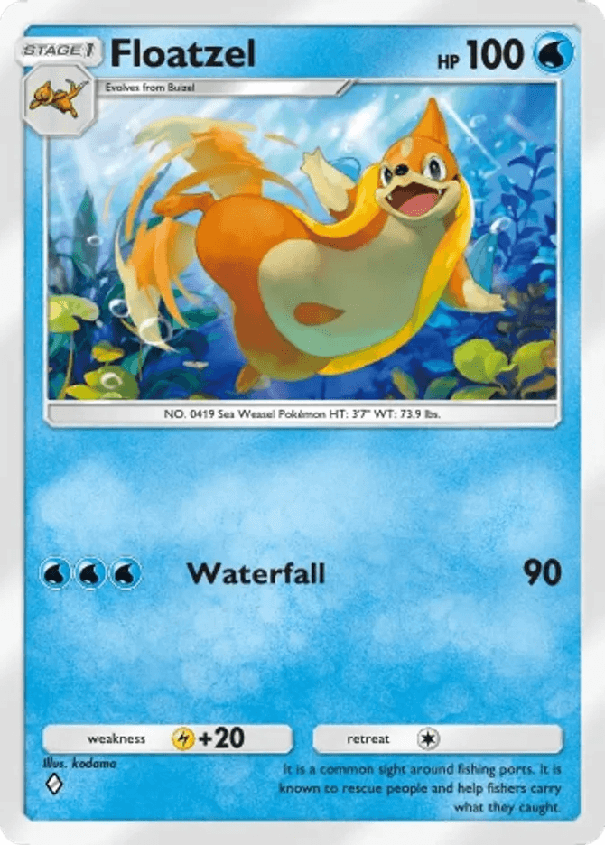 Floatzel - card B3a-010 in Pokémon TCG Pocket