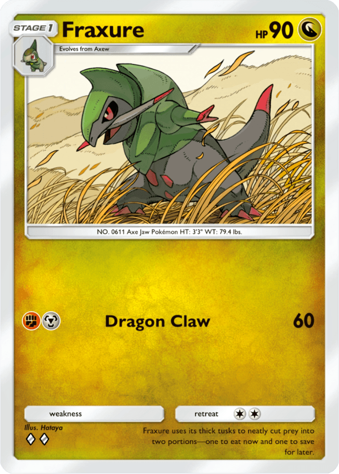 Fraxure - card B2b-055 in Pokémon TCG Pocket