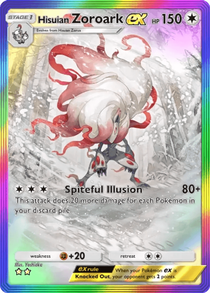Hisuian Zoroark ex - card B3b-089 in Pokémon TCG Pocket
