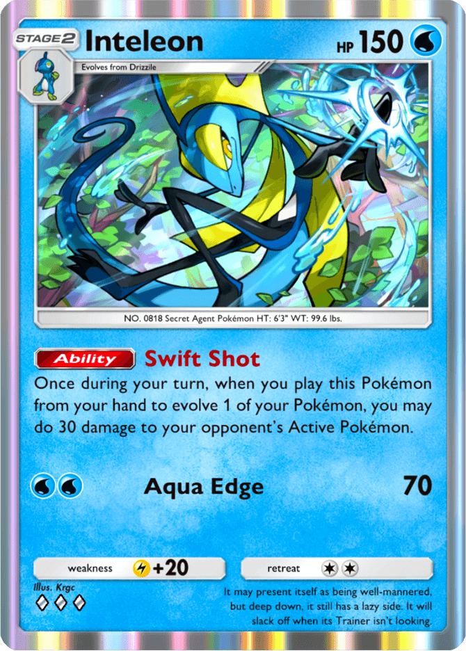 Inteleon - card B3-050 in Pokémon TCG Pocket