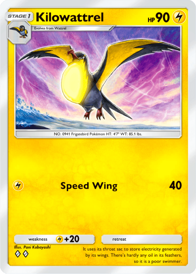 Kilowattrel - card B2a-044 in Pokémon TCG Pocket