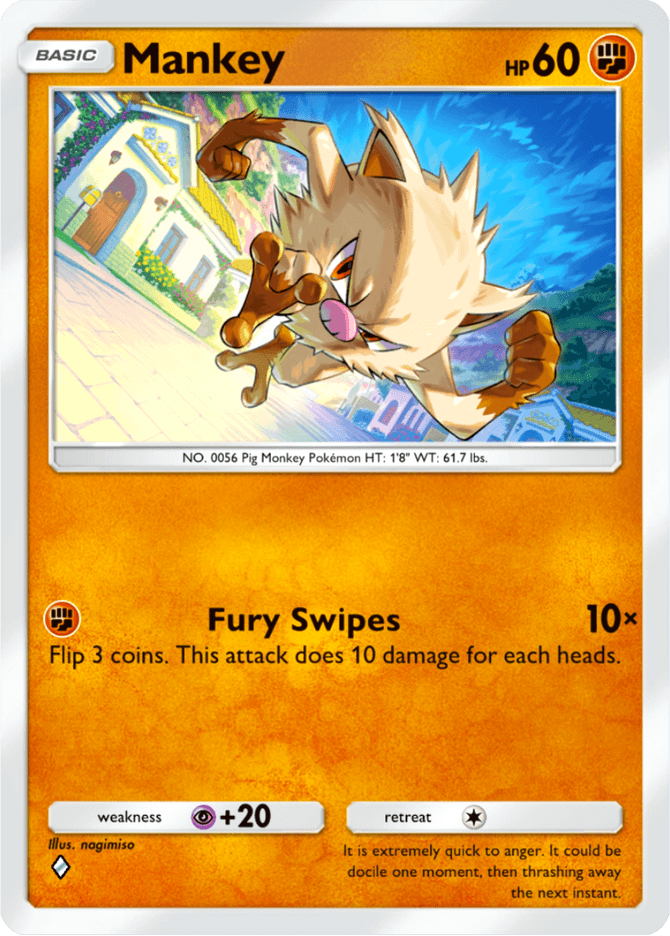 Mankey - card B2a-055 in Pokémon TCG Pocket