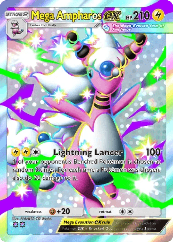 Mega Ampharos ex - card B3b-103 in Pokémon TCG Pocket