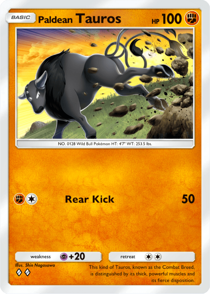 Paldean Tauros - card B2a-058 in Pokémon TCG Pocket