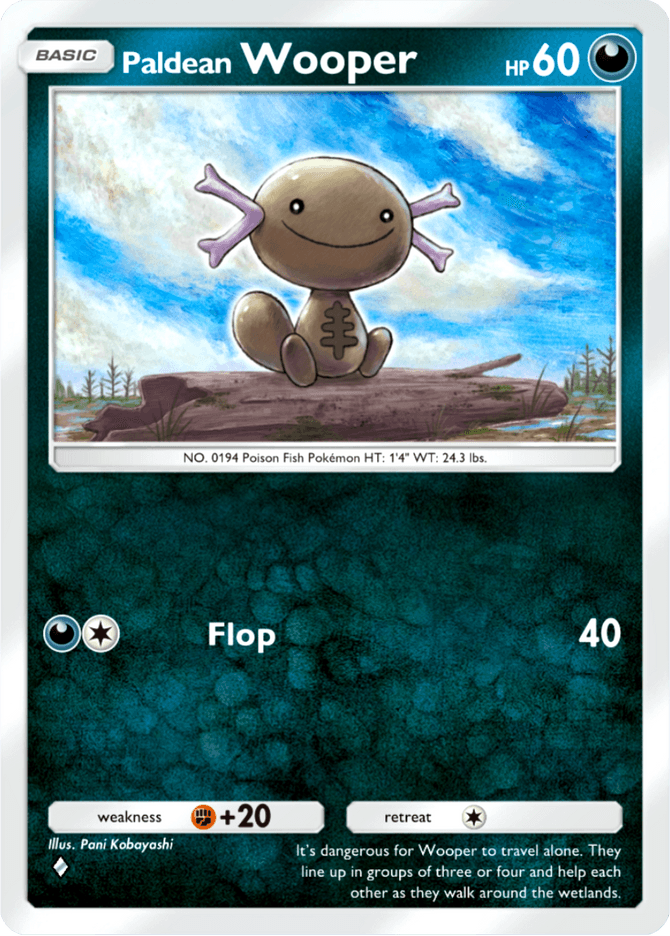Paldean Wooper - card B2a-064 in Pokémon TCG Pocket