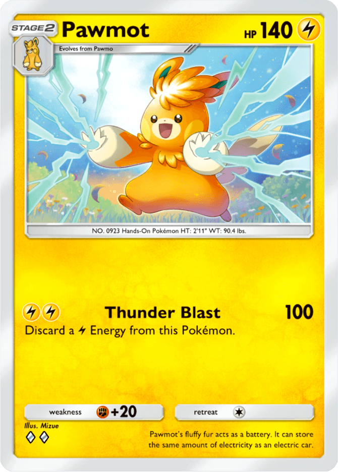 Pawmot - card B2a-040 in Pokémon TCG Pocket