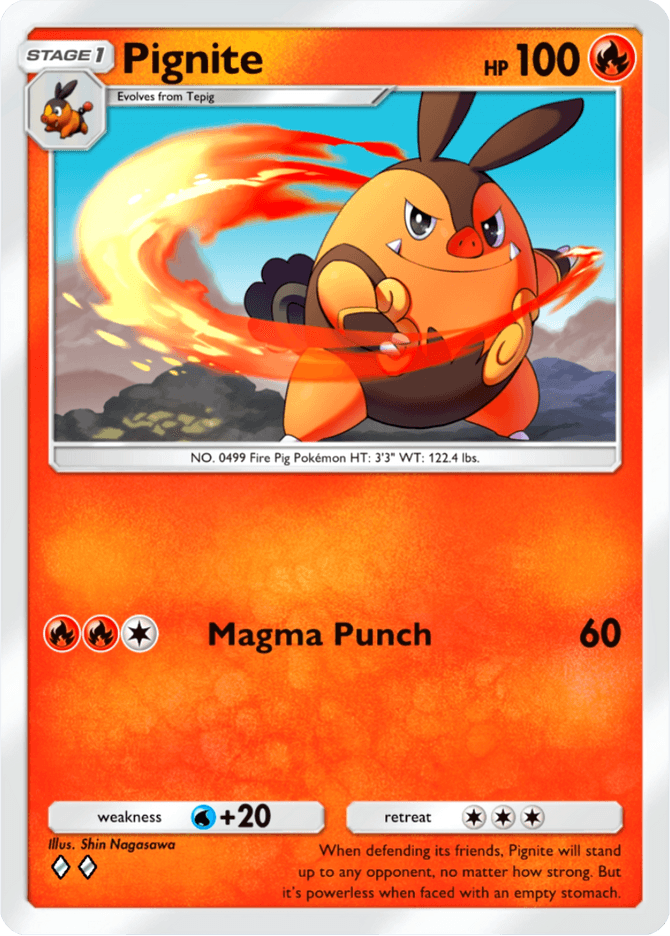 Pignite - card B3-027 in Pokémon TCG Pocket