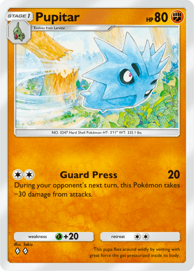 Pupitar - card A4-104 in Pokémon TCG Pocket